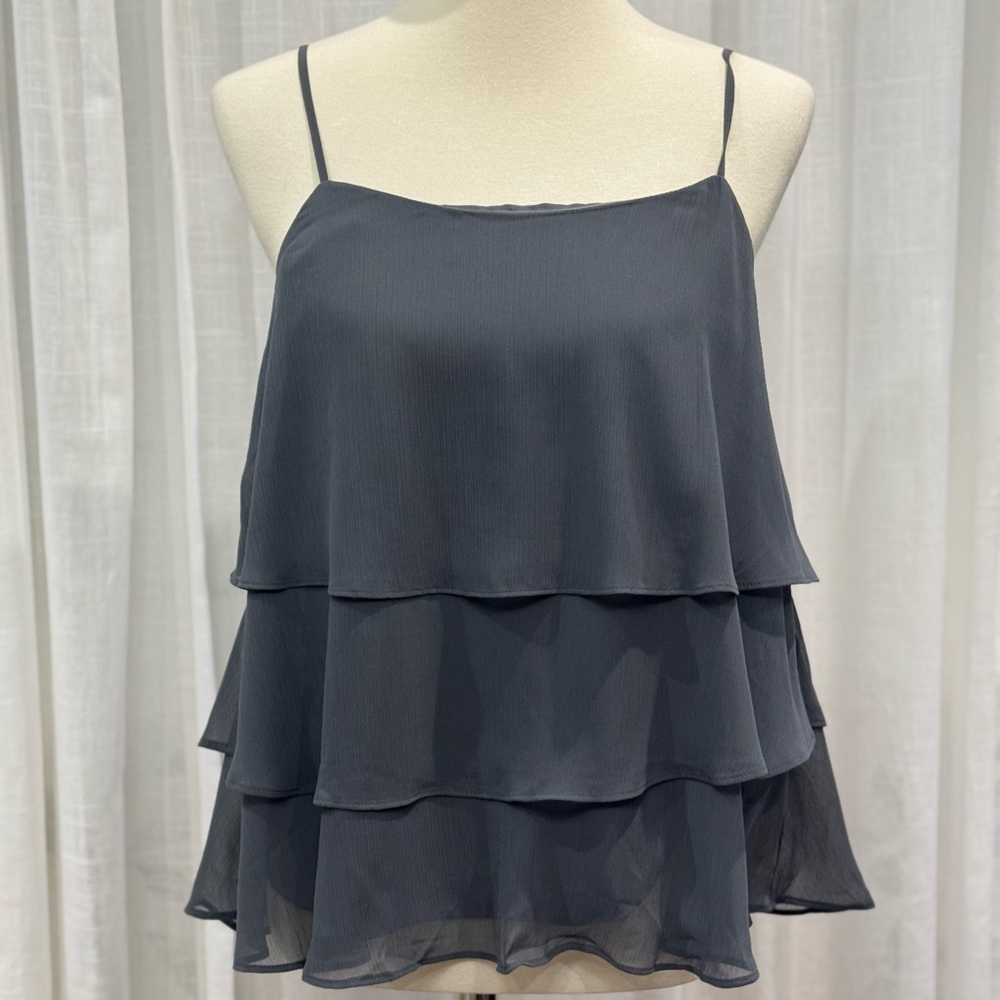 Banana Republic Tiered  Layered Grey Cami Top